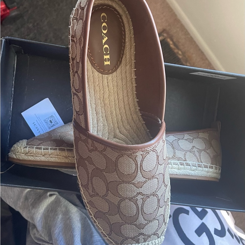 Coach Khaki Espadrille Shoes